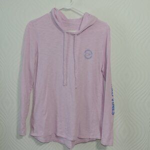 VINEYARD VINES sz M blush pink lightweight slub hoodie